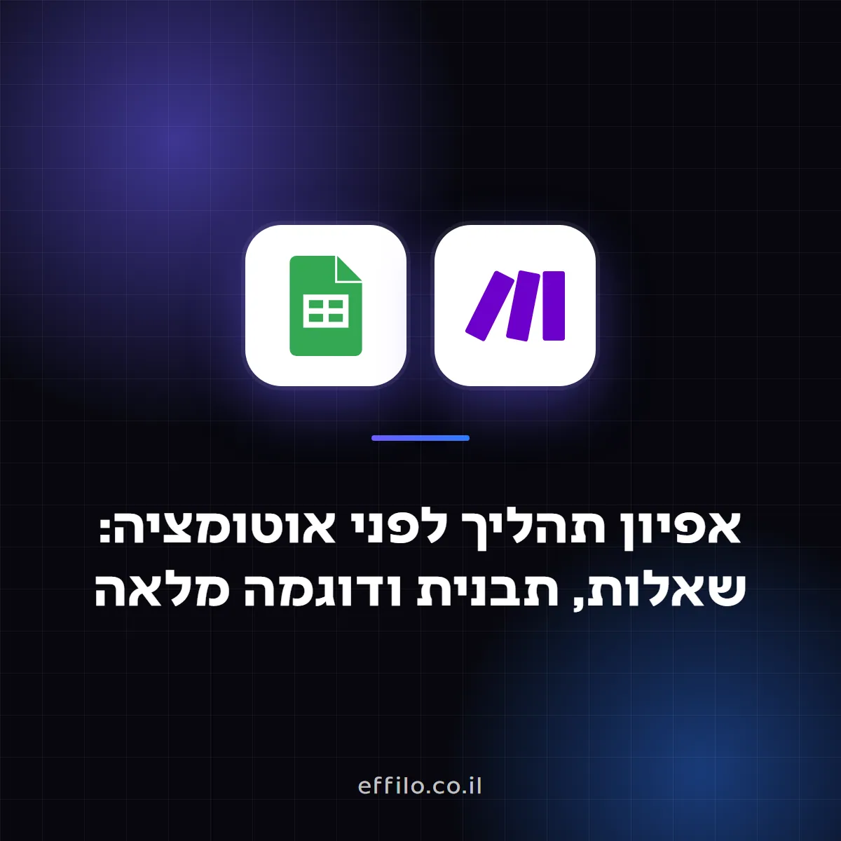 אפיון תהליך לפני אוטומציה: שאלות, תבנית ודוגמה מלאה